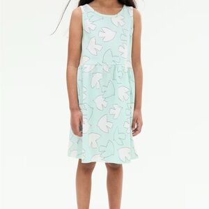 H&M Mint Green Dress with Bird Design